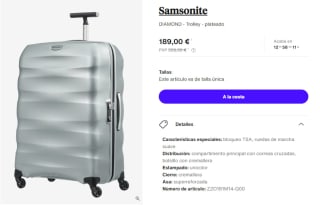 Maleta Trolley Samsonite DIAMOND por 189€