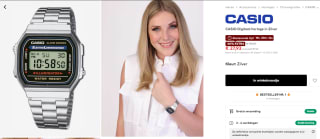 Casio Retro Digitaal Horloge Zilverkleurig voor €27,93 bij About You