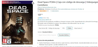 Videojuego Dead Space Remake PC por 19,90€