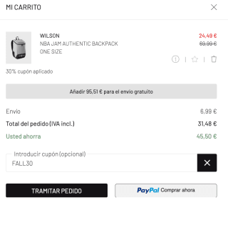 Mochila WILSON NBA Jam para balón de basquet por solo 24,49€