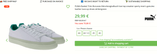 PUMA Basket Trim Borussia herenschoenen voor €29,99 bij Outlet46
