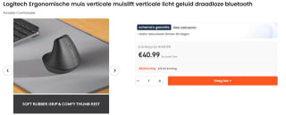 Logitech Lift Vertical Ergonomische Muis - Rechtshandig voor €40,99 bij Ochama