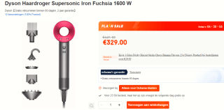 DYSON Supersonic Haardroger Antraciet/Fuchsia voor €329 bij Ochama
