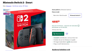 Nintendo Switch 2 voor €469,99 bij Bol