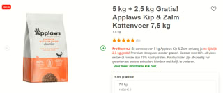 Applaws Kip & Zalm Kattenvoer 5 kg + 2,5 kg Gratis bij Zooplus