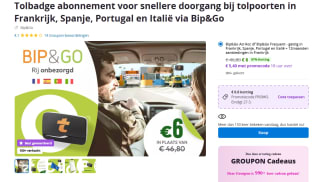 Tol badge voor Frankrijk, Spanje, Portugal en Italië van Bip&Go voor €5,40 via Groupon