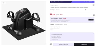 Mini Pedal Bicicleta Estática Compacta por 22.99€ (Cuenta Nueva 11.5€)