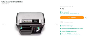 Tefal SuperGrill Contactgril Electrisch 2000W voor €84 bij Art &Craft