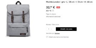 Mochila Eastpak London por 32.99€