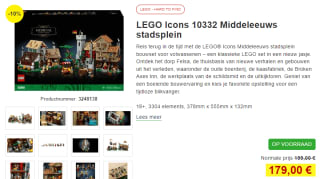 LEGO Icons Middeleeuws stadsplein voor €179 bij Proshop