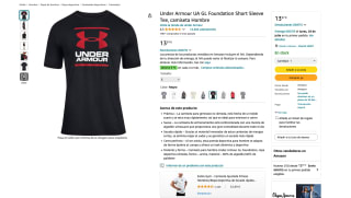 Camiseta Under Armour Negra por solo 13,97€