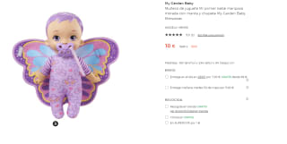 My Garden Baby Mi Primer Bebé Mariposa Morada Muñeco Bebé +18 meses por 10€