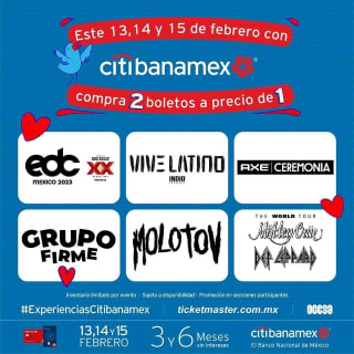 2x1 en Ticketmaster