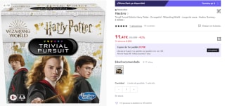Trivial Pursuit Edición Harry Potter por 11,47€ (cuenta nueva por 6,88€)
