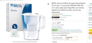 Jarra con filtro de agua BRITA Aluna blanca 2.4L por 12.49€