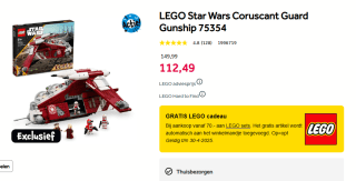 LEGO Star Wars Coruscant Guard Gunship voor €112,49 bij Intertoys