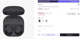 Auriculares Samsung Galaxy Buds 2 Pro por 105,20€ (cuenta nueva por 101,20€)