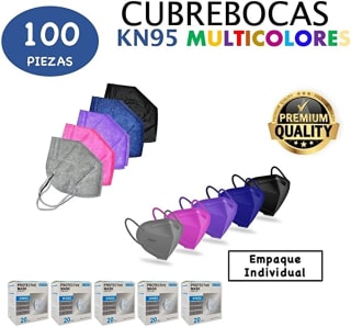100 Cubrebocas KN95 Raganet a $269 en Amazon