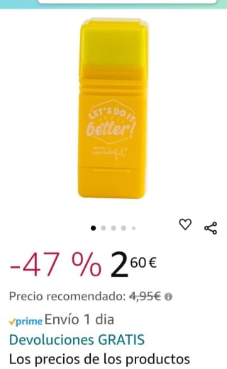 Mr Wonderful Goma con sacapuntas por 2,60€.