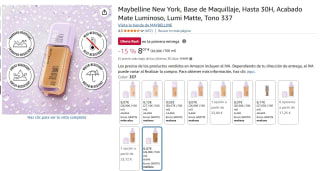 Maybelline New York Base de Maquillaje, Hasta 30H desde 8,07€