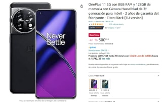 Oneplus 11 5G 8GB + 128GB por solo 500,09€