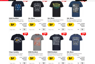 Todas las camisetas a 5,99€