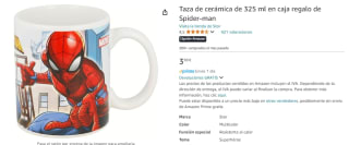 Taza de cerámica de 325 ml Mickey Mouse o Spiderman por 3,99€