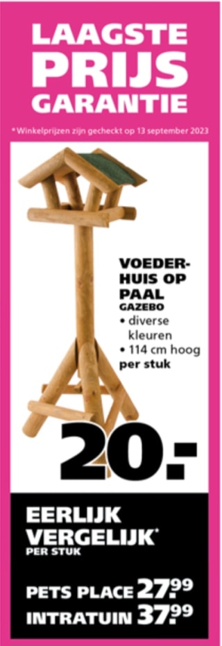 Voederhuisje voor 20,00 euro bij Ranzijn