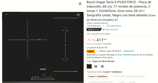 Bosch PVJ631FB1E 60 cm Keramische Kookplaat voor €365,49 bij Amazon