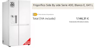 Frigorífico LG GSLC40SWPE por 1146.31€