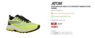 Zapatillas de Trail Running de Hombre Atom Terra AT158 2.0 Fluor por 49€