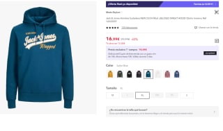 Sudadera para Hombre Jack & Jones JJELOGO SWEAT HOOD por 8.49€