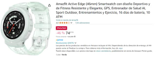 Smartwatch - Amazfit Active Edge, Pantalla 1.32", Autonomía hasta 14 días por 74.37€