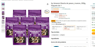 Pack x7 Frutos secos de 200gr c/u por solo 5.06€
