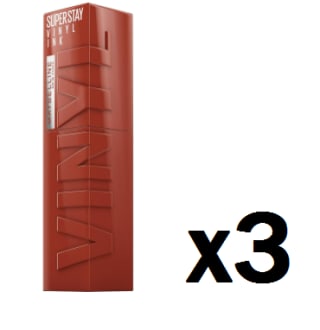 3 Maybelline New York, Pintalabios efecto Vinilo Superstay Vinyl Ink, Vinilo fijo, Larga Duración, Tono 130 Extra por 19.16€
