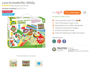 Lena Knutselkoffer, 800dlg voor €10 bij Lobbes