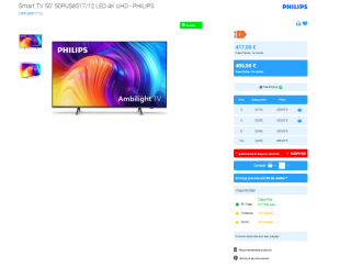 Philips 50PUS8517/12 TV LED Android TV 4K UHD 50" por solo 405€