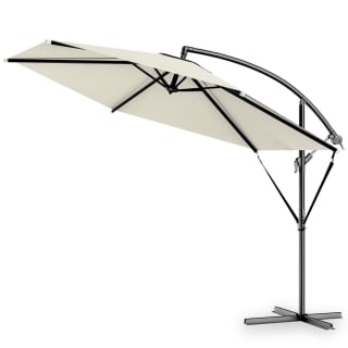 Zweefparasol Crème Aluminium Ø300cm UV-bescherming 80+ voor 69,95 bij Deubaxxl