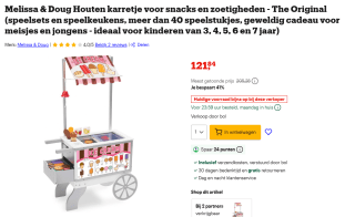 Melissa & Doug - Hotdog en IJscokraam voor €121,84 bij Bol
