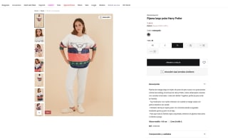 Pijama largo polar Harry Potter Womensecret Mujer por 7,99€