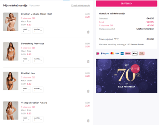 5 slips voor €16 bij Hunkemöller