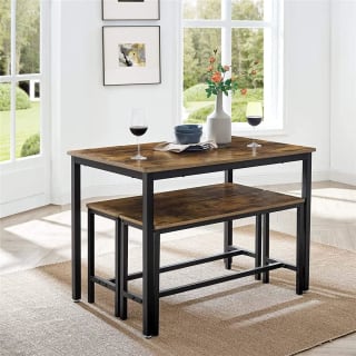 Songmics Eettafel, keukentafel set, 110 x 70 x 75 cm, met 2 banken voor €89,99 bij Amazon