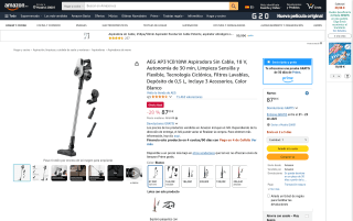 AEG Aspiradora Sin Cable por 87€