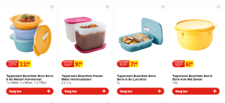 Diverse Tupperware artikelen vanaf €4,99 bij kruidvat