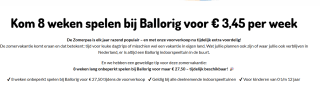 8 weken lang onbeperkt spelen bij Ballorig met de Zomerpas voor maar € 27,50