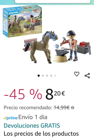 Playmobil Herrador Ben y Aquiles por 8,20€.