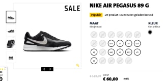 NIKE Air Pegasus '89 G sneakers voor €60 bij Jumbo Sport