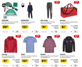 Rebajas hasta 95% descuento en ropa deportiva de marca en Deporte Outlet