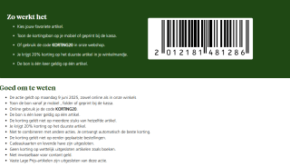 20% korting op één artikel naar keuze bij Welkoop op 9 juni