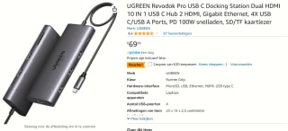 UGREEN Revodok Pro USB C Docking Station voor €49,99 bij Amazon